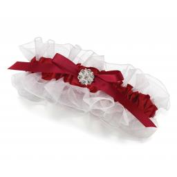 Lillian Rose Red and White Satin Rhinestone Garter.jpg