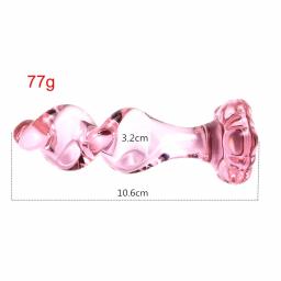 Pink crystal glass butt plug screw3.jpg