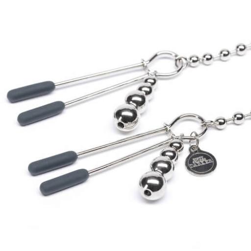Fifty Shades "At My Mercy" Beaded Chain Nipple Clamps