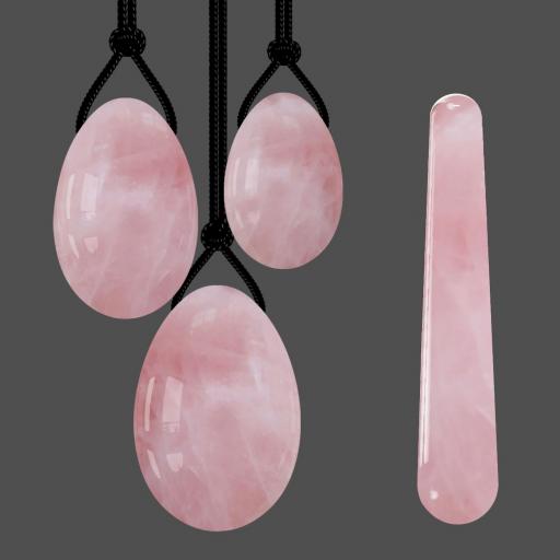 Rose Quartz Yoni Egg/Kegel exercise set PERSONALISED