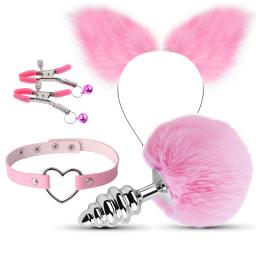 4 piece bunny tail cosplay set pink 1.jpg