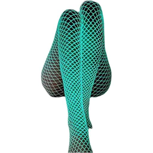 Glow in the dark fishnet tights, closed crotch