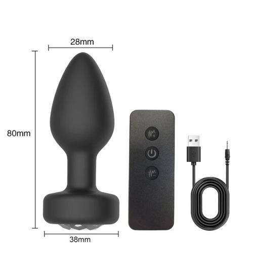 Remote control anal plug vibrator