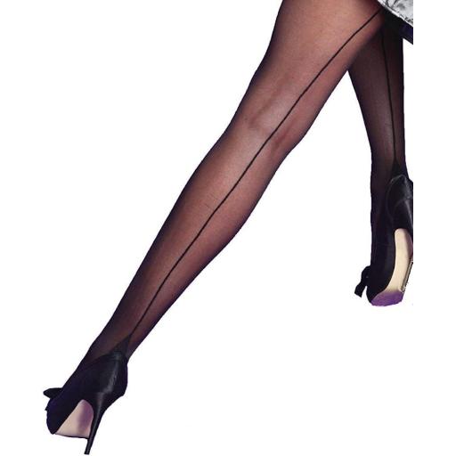 Silky Womens Scarlet - Backseam Stockings - Black