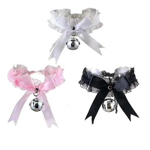 Adjustable Lace Choker With Bell