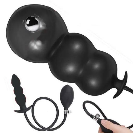 XXL Inflatable butt plug round with ball