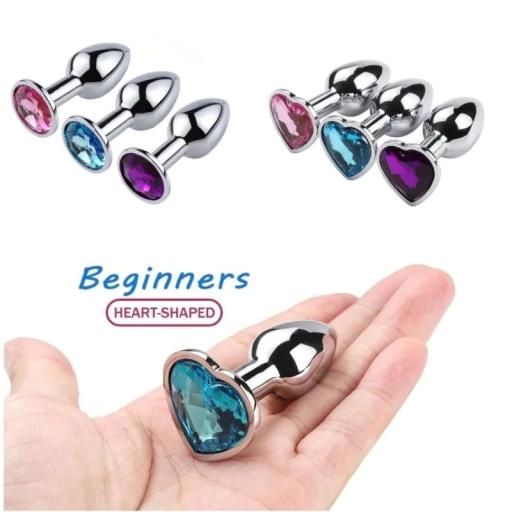 XX Small Butt Plug.  Beginners: Perfect Starter - Heart