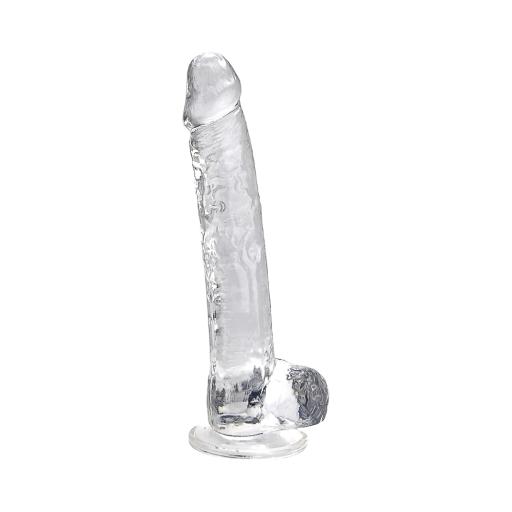 11 Inch Dildo with Balls Clear