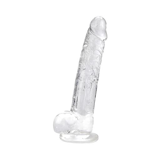 9 Inch Dildo with Balls Clear