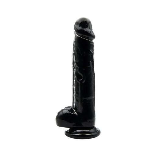 8 Inch Dildo with Balls Black