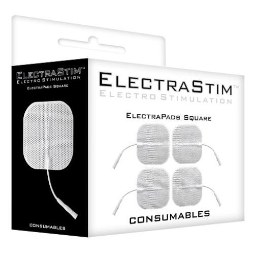 ElectraStim Square Love Pads – 4-Pack Self-Adhesive E-Stim Electrodes