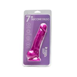 Loving Joy 7 Inch Realistic Silicone Dildo with Suction Cup and Balls Purple (6).jpg