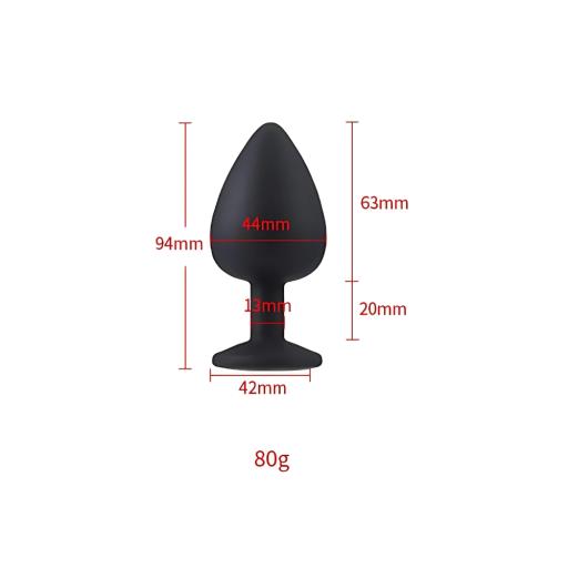 Toosh Black Silicone Butt Plug Large (1).jpg