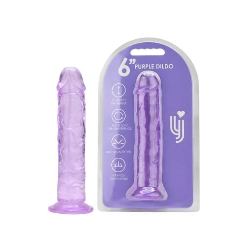 6 Inch Purple Suction Cup Dildo | Her4Her