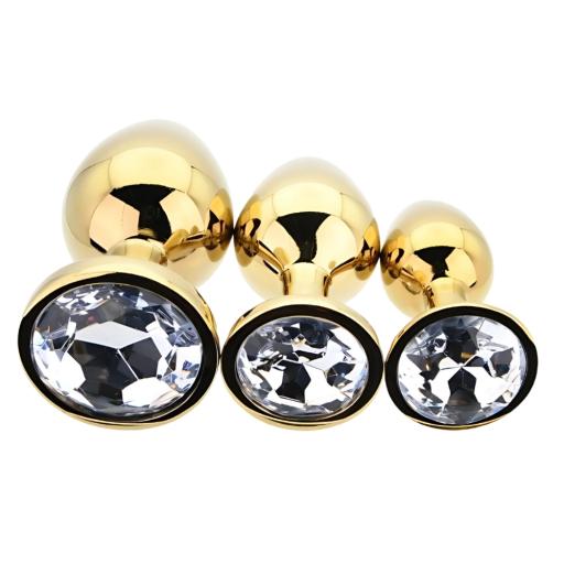 Toosh Metal Butt Plug Gold Set of 3 Clear Stone (3).jpg