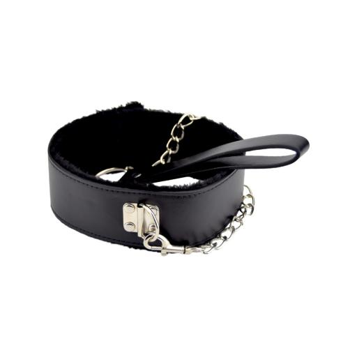 Bound to Please Furry Collar with Leash Black (5).jpg