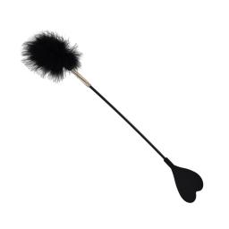 Bound to Please Silicone Heart Shaped Crop with Feather Tickler full length.jpg