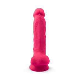 SilexD 7 inch Realistic Silicone Dual Density Dildo with Suction Cup and Balls Pink (3).jpg