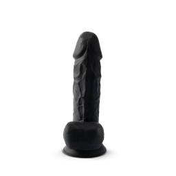 SilexD 8.5 inch Realistic Silicone Dual Density Girthy Dildo with Suction Cup with Balls Black (3).jpg