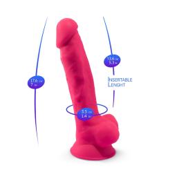 SilexD 7 inch Realistic Silicone Dual Density Dildo with Suction Cup and Balls Pink (6).jpg