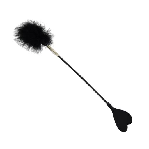 Silicone Heart Shaped Crop with Feather Tickler
