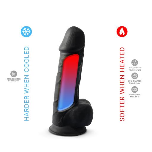SilexD 8.5 inch Realistic Silicone Dual Density Girthy Dildo with Suction Cup with Balls Black (5).jpg