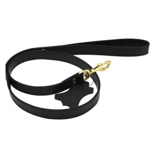 Bound Noir Nubuck Leather Leash – Elegant Black Nubuck BDSM Leash