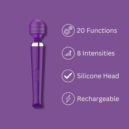 Loving Joy Rechargeable Magic Wand Vibrator Purple (2).jpg