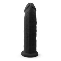 SilexD 9 inch Realistic Girthy Silicone Dual Density Dildo with Suction Cup Black (2).jpg