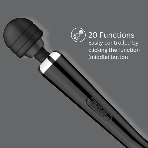 Loving Joy Rechargeable Magic Wand Vibrator Black (3).jpg