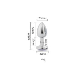 Silver Metal Butt Plug Small Red Stone (10).jpg