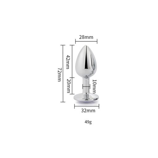 Silver Metal Butt Plug Small Red Stone (10).jpg